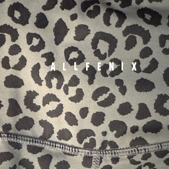 Allfenix Gray Leopard Print Athletic Leggings - Picture 5 of 9